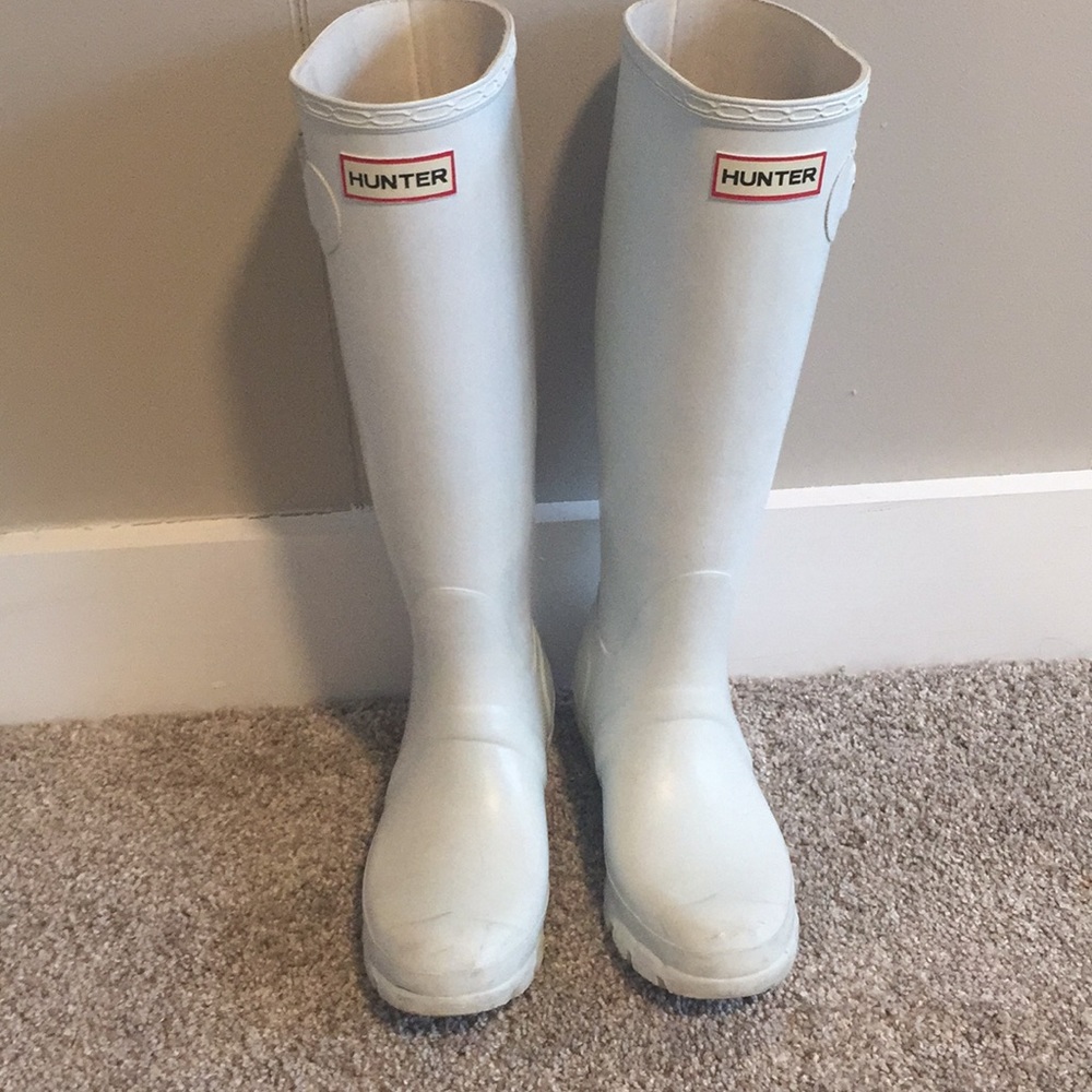 White Hunter Rain Boots, good condition